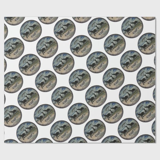 アフリカンエレファントアートプリント ラッピングペーパー (フラット)