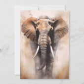 アフリカンエレファントサファリポートレート シーズンカード (正面)