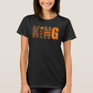 アフリカンカッコいいキングKente布ラバーストロングブラックB Tシャツ