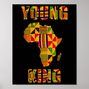 アフリカンカッコいいテアートメンズボーイズキッズアフリカンアメリ ポスター