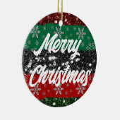 アフリカンカラークリスマスツリーオーナメント、クリスマス セラミックオーナメント (右)