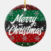 アフリカンカラークリスマスツリーオーナメント、クリスマス セラミックオーナメント (裏面)