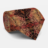 アフリカンガールとキリンのネックタイモダン- ネクタイ (ロール)