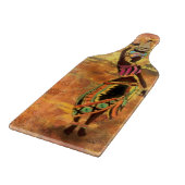 アフリカンガールとキリン – フレンズ – アートスケッチ カッティングボード (角)