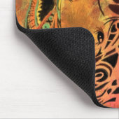 アフリカンガールとキリン – フレンズ – アートスケッチ- マウスパッド (コーナー)