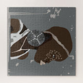 アフリカンガールのアートワーク ジグソーパズル (横)