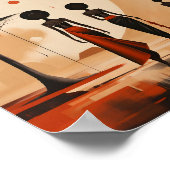 アフリカンガールズイラストレーションミニマリストアフリカ ポスター (角)