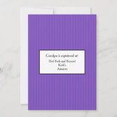 アフリカンガールブライダルシャワーケンテ数々のK45カラー 招待状 (裏面)