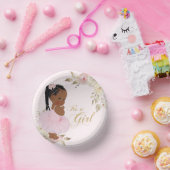 アフリカンガールベビーシャワー紙プレート ペーパーボウル (パーティー)