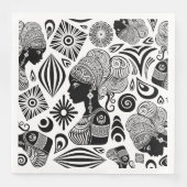 アフリカンガールポートレートトライバルタトゥー (正面)