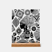 アフリカンガールポートレートトライバルタトゥー アクリルサイン (正面)