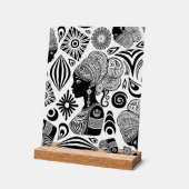 アフリカンガールポートレートトライバルタトゥー アクリルサイン (傾斜)