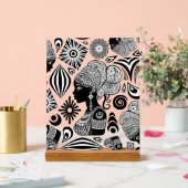 アフリカンガールポートレートトライバルタトゥー アクリルサイン (ウェディング)