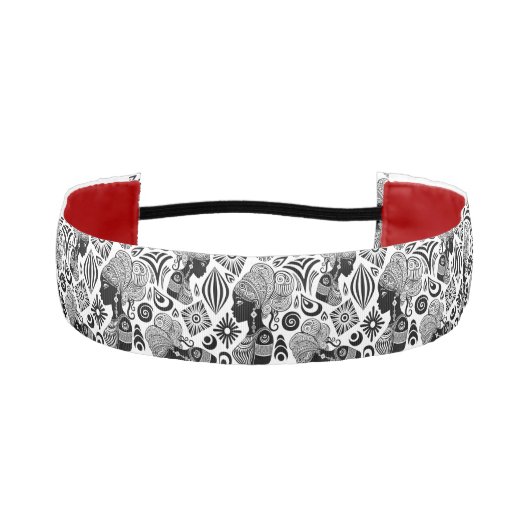 アフリカンガールポートレートトライバルタトゥー アスレチックヘッドバンド (正面)