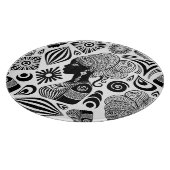 アフリカンガールポートレートトライバルタトゥー カッティングボード (角)