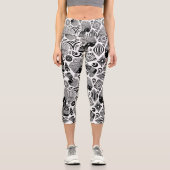 アフリカンガールポートレートトライバルタトゥー カプリレギンス (正面)