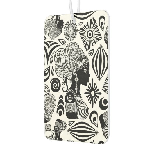 アフリカンガールポートレートトライバルタトゥー カーエアーフレッシュナー (左)