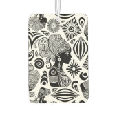 アフリカンガールポートレートトライバルタトゥー カーエアーフレッシュナー (裏面)