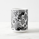 アフリカンガールポートレートトライバルタトゥー コーヒーマグカップ (中央)