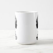 アフリカンガールポートレートトライバルタトゥー コーヒーマグカップ (中央)