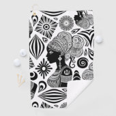 アフリカンガールポートレートトライバルタトゥー ゴルフタオル (インサイチュ)