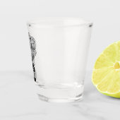 アフリカンガールポートレートトライバルタトゥー ショットグラス (右)