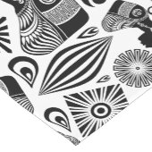 アフリカンガールポートレートトライバルタトゥー ショートテーブルランナー (コーナー)