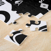 アフリカンガールポートレートトライバルタトゥー ジグソーパズル (側面)