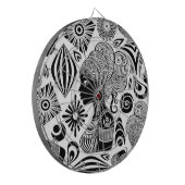 アフリカンガールポートレートトライバルタトゥー ダーツボード (正面左)