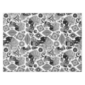 アフリカンガールポートレートトライバルタトゥー テーブルクロス (正面(横))