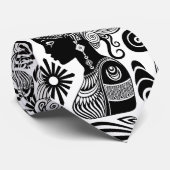 アフリカンガールポートレートトライバルタトゥー ネクタイ (ロール)