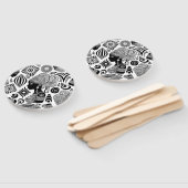 アフリカンガールポートレートトライバルタトゥー ハンドファン (組立なし)