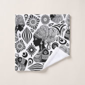 アフリカンガールポートレートトライバルタトゥー バスタオルセット (ウォッシュタオル)