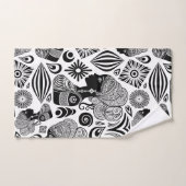 アフリカンガールポートレートトライバルタトゥー バスタオルセット (ハンドタオル)