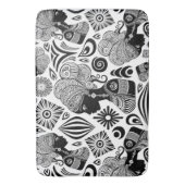 アフリカンガールポートレートトライバルタトゥー バスマット (正面縦)