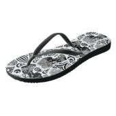 アフリカンガールポートレートトライバルタトゥー ビーチサンダル (アングル)