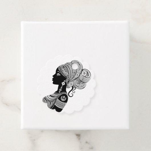 アフリカンガールポートレートトライバルタトゥー フェイバータグ (インサイチュ)