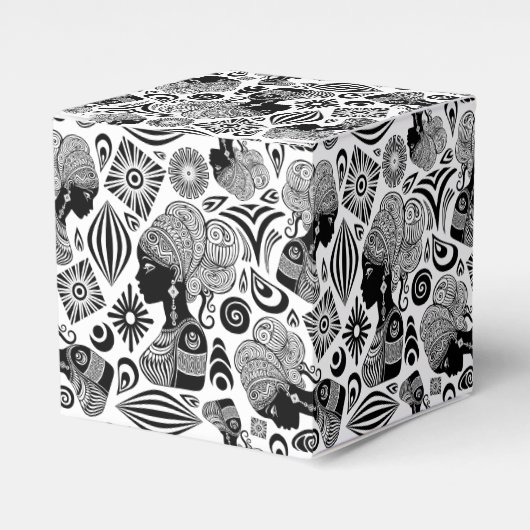 アフリカンガールポートレートトライバルタトゥー フェイバーボックス (正面サイド)