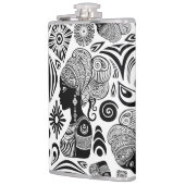 アフリカンガールポートレートトライバルタトゥー フラスク (左)