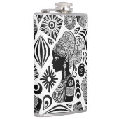 アフリカンガールポートレートトライバルタトゥー フラスク (右)