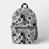 アフリカンガールポートレートトライバルタトゥー プリントバックパック (正面)