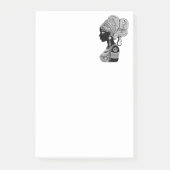 アフリカンガールポートレートトライバルタトゥー ポストイット (正面)