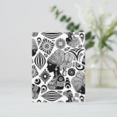 アフリカンガールポートレートトライバルタトゥー ポストカード (スタンド正面)