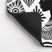 アフリカンガールポートレートトライバルタトゥー マウスパッド (コーナー)