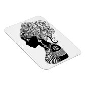 アフリカンガールポートレートトライバルタトゥー マグネット (右側)