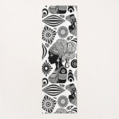 アフリカンガールポートレートトライバルタトゥー ヨガマット (正面)