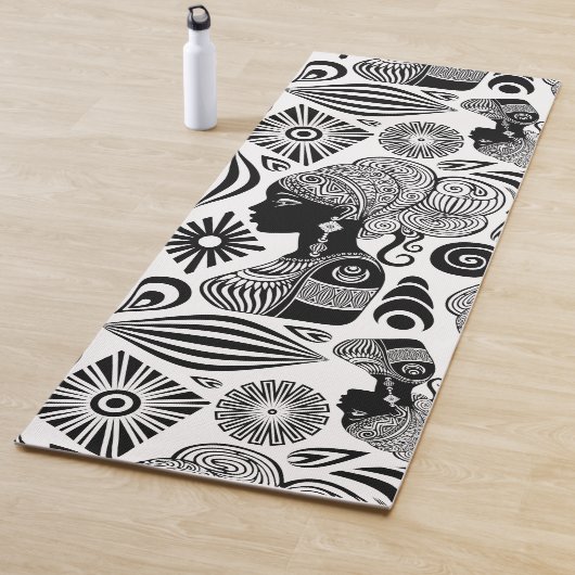 アフリカンガールポートレートトライバルタトゥー ヨガマット (インサイチュ)