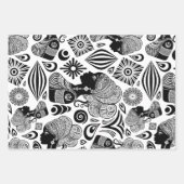 アフリカンガールポートレートトライバルタトゥー ラッピングペーパーシート (正面)