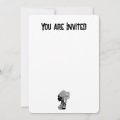 アフリカンガールポートレートトライバルタトゥー 招待状 (裏面)