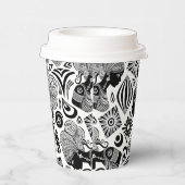 アフリカンガールポートレートトライバルタトゥー 紙コップ (右)